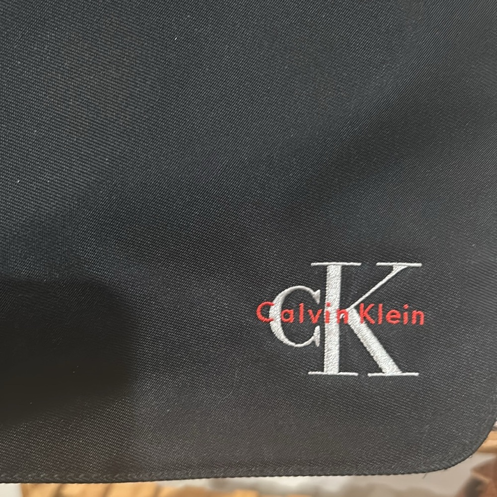 Calvin Klein Solid Black Monogram Y2k Laptop Mess… - image 3